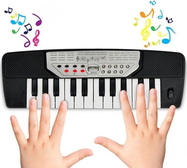 MINI TASTIERA GIOCATTOLO 14 TASTI MINI PIANO CON 8 MELODIE DEMO BAMBINI - 2