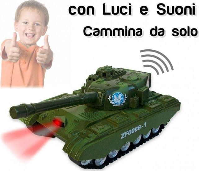 CARRO ARMATO MILITARE CON LUCI E SUONI REALISTICI PRENDI LA MIRA PUNTA E SPARA - 2