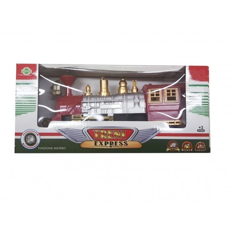 SET TRENO EXPRESS FUNZIONE MISTERO CON LUCI SUONI REALI GIOCO TRENINO BAMBINI