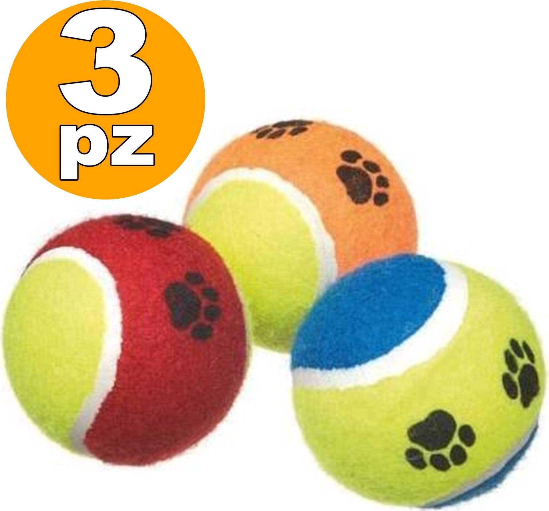 SET 3 PALLINE PALLINA DA TENNIS CANE GIOCO LANCIATORE PALLA PARCO GATTO CANI