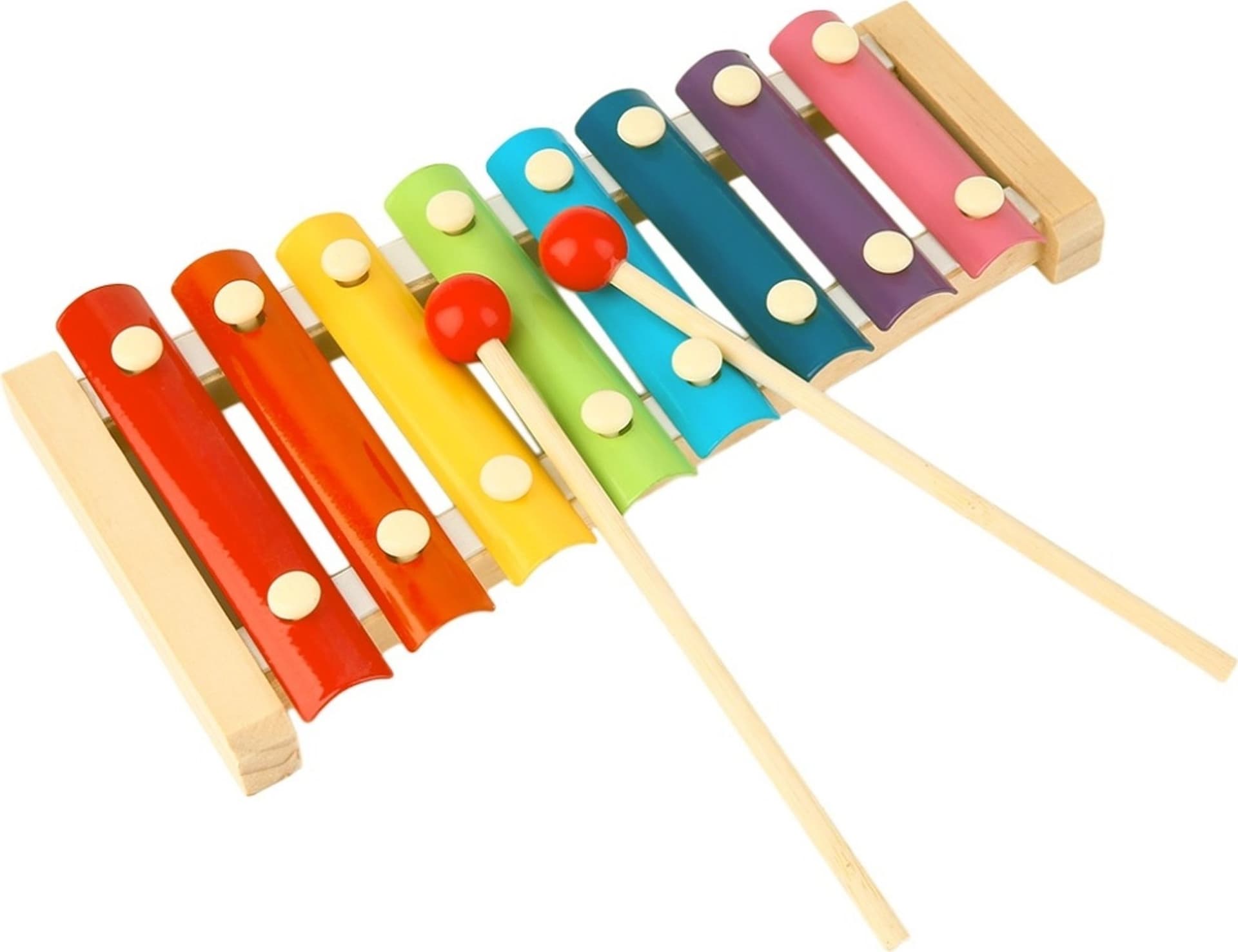 STRUMENTO MUSICALE XILOFONO GIOCO GIOCATTOLO PER BAMBINI IN LEGNO A 8 PIASTRE - 2