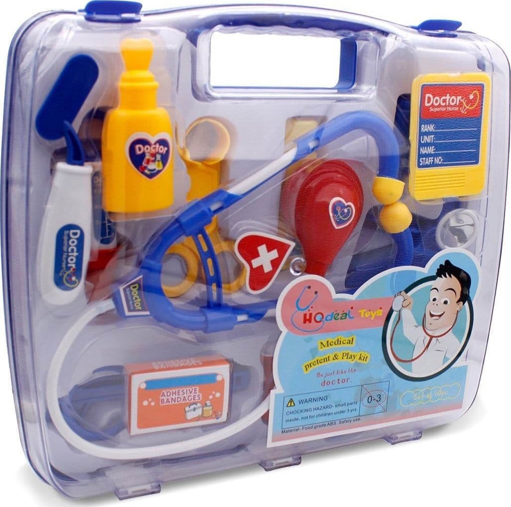 SET VALIGIA DOTTORE GIOCATTOLO CON ACCESSORI FORBICI STETOSCOPIO VALIGETTA - 2