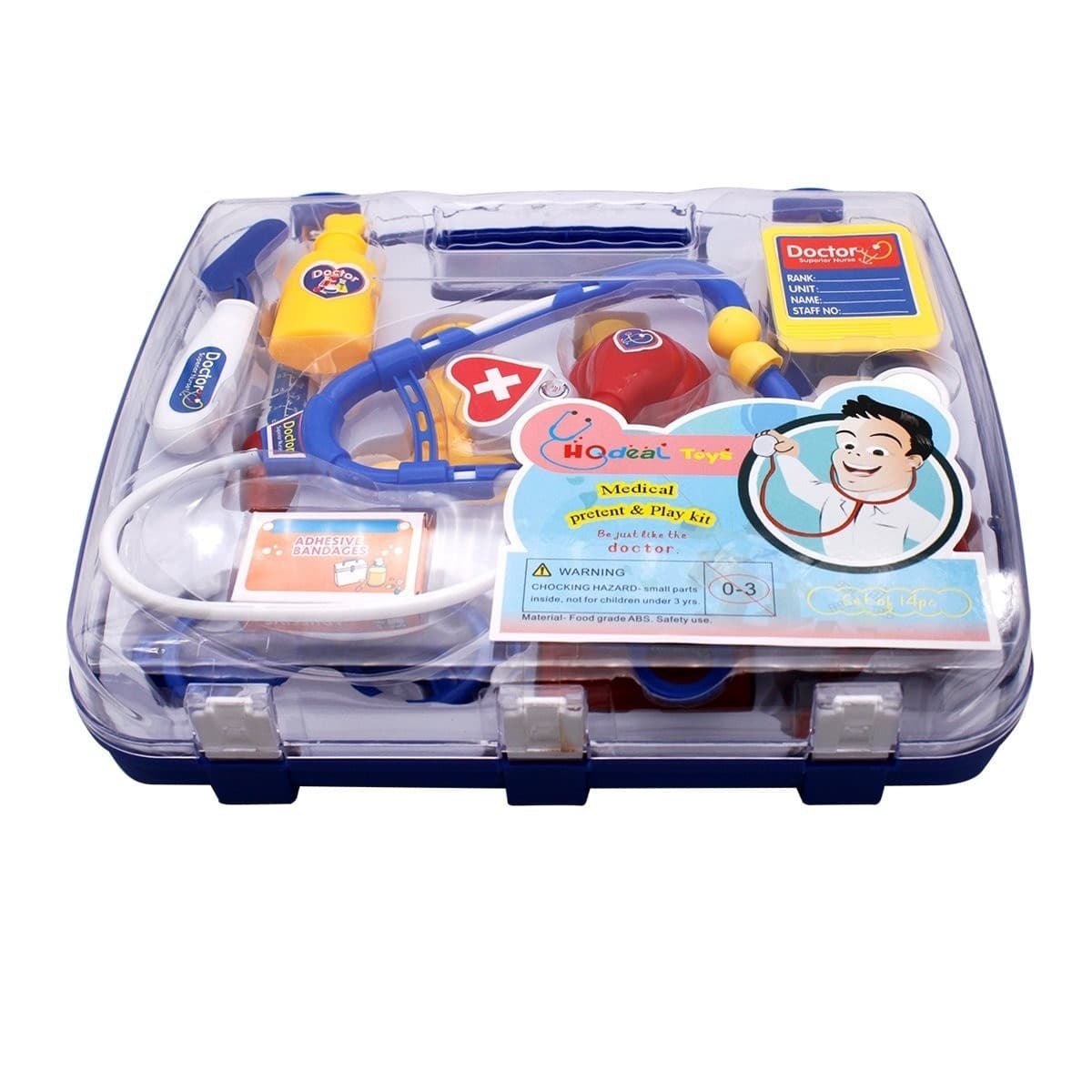SET VALIGIA DOTTORE GIOCATTOLO CON ACCESSORI FORBICI STETOSCOPIO VALIGETTA - 4
