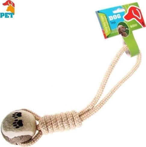 CORDA E PALLA GIOCATTOLO PER CANE IN COTONE DOG TOY ROPE ANIMALI