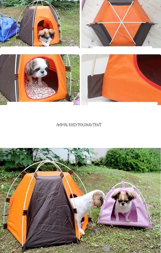 CUCCIA TENDA PORTATILE PER ANIMALI IMPERMEABILE DA ESTERNO RIPIEGABILE SPIAGGIA - 2