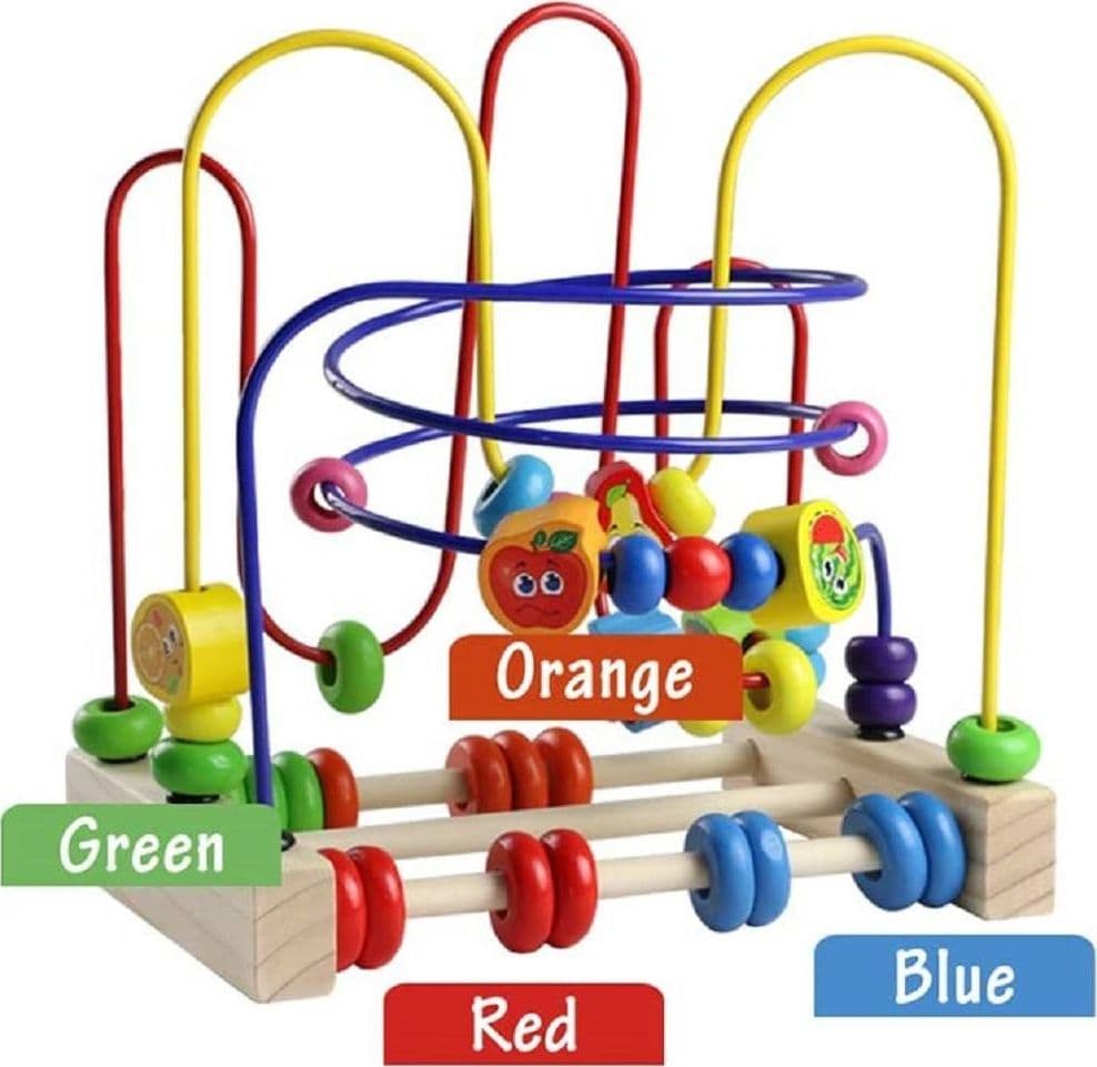 BEAD MAZE ROLLER COASTER GIOCATTOLI EDUCATIVI GIOCHI DI LEGNO BAMBINI +3 ANNI - 3