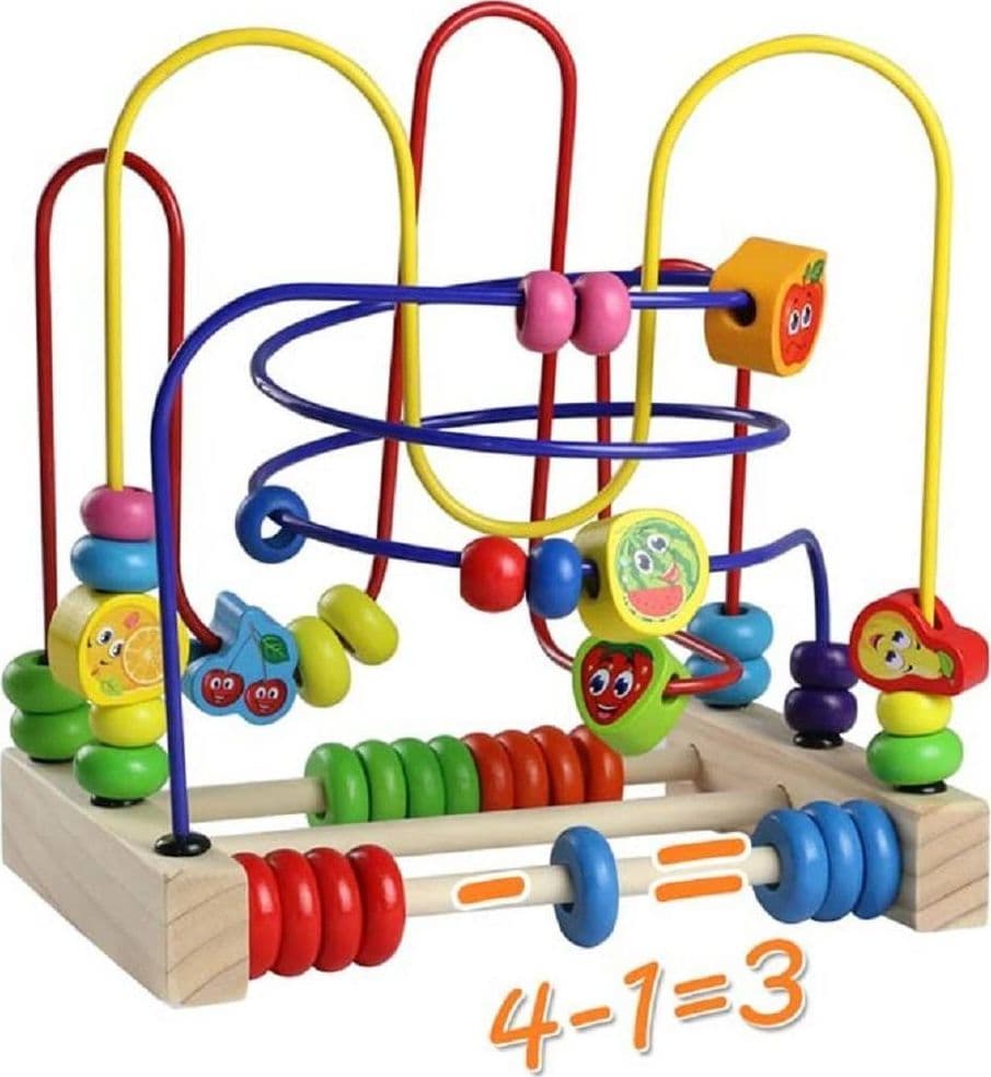 BEAD MAZE ROLLER COASTER GIOCATTOLI EDUCATIVI GIOCHI DI LEGNO BAMBINI +3 ANNI - 5
