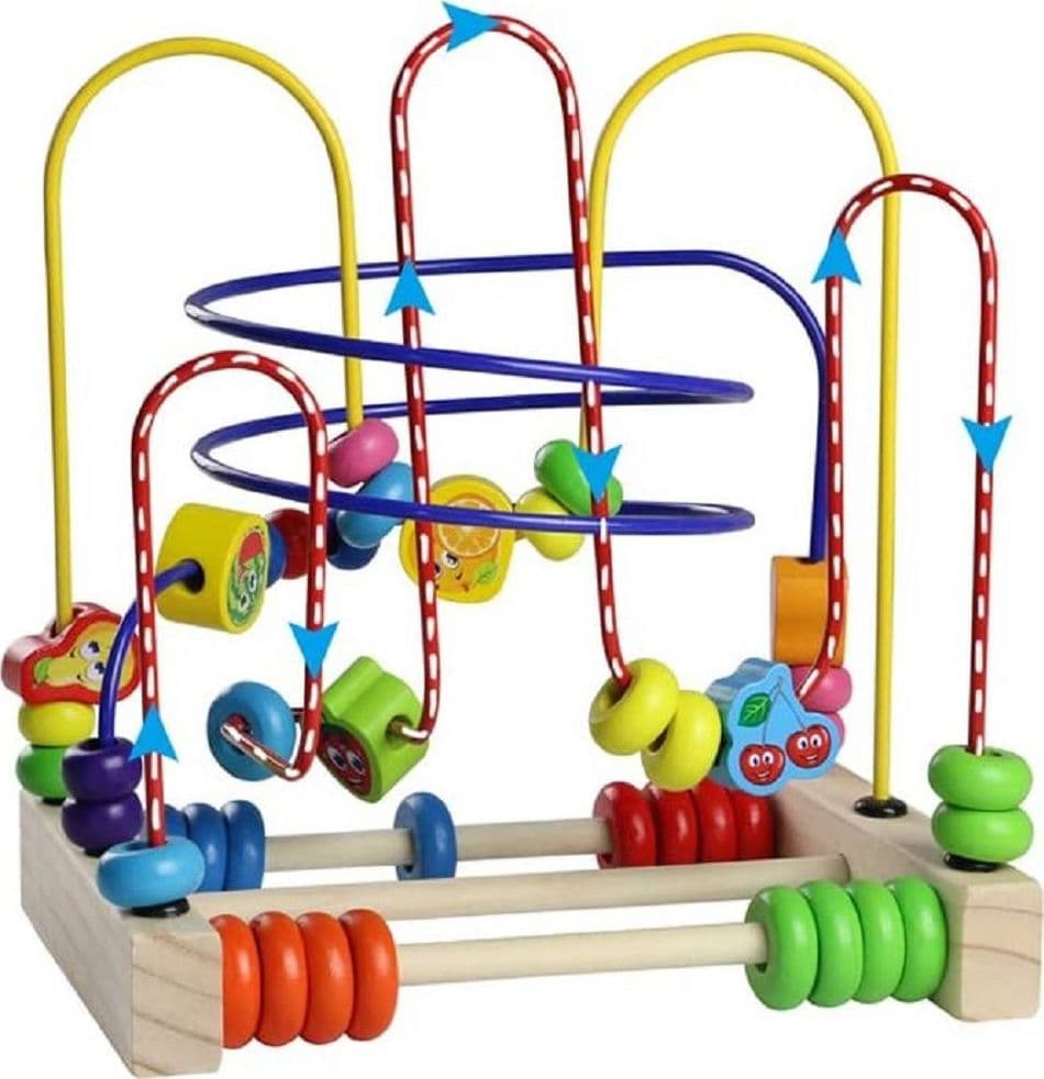 BEAD MAZE ROLLER COASTER GIOCATTOLI EDUCATIVI GIOCHI DI LEGNO BAMBINI +3 ANNI - 6