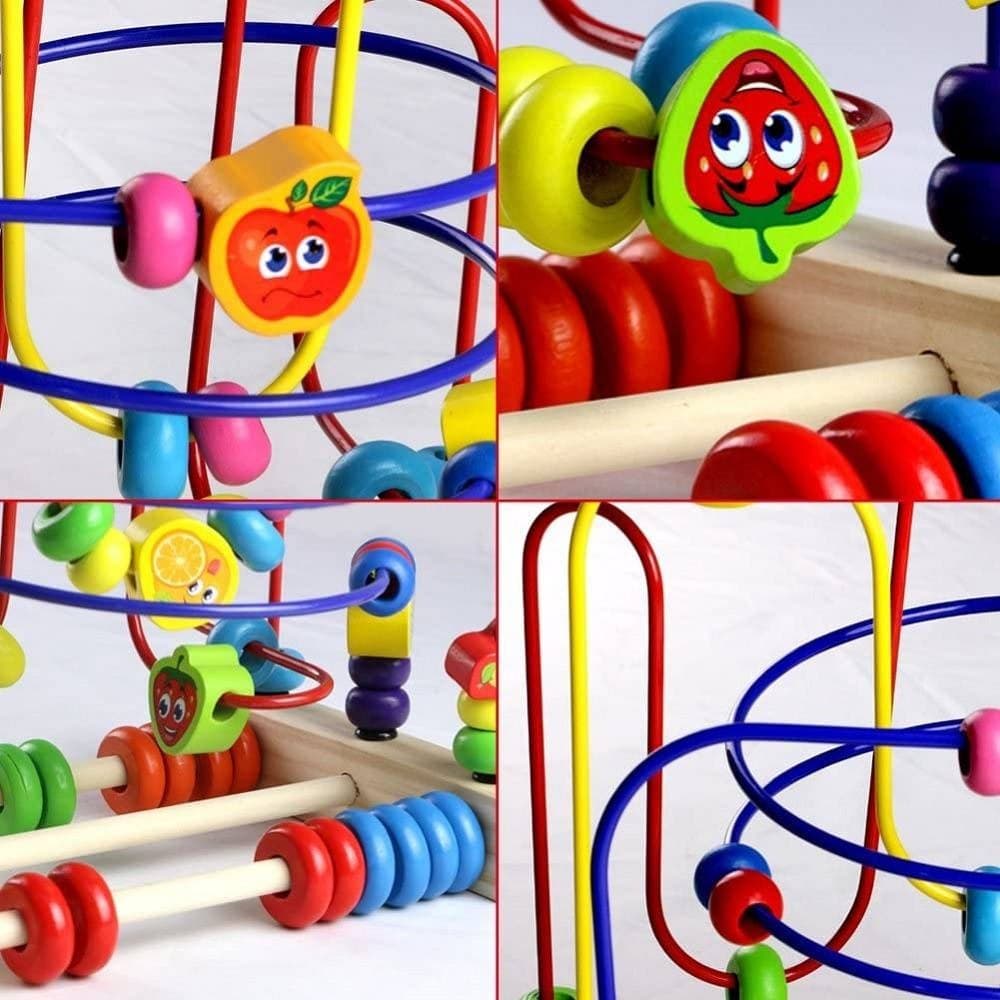BEAD MAZE ROLLER COASTER GIOCATTOLI EDUCATIVI GIOCHI DI LEGNO BAMBINI +3 ANNI - 7