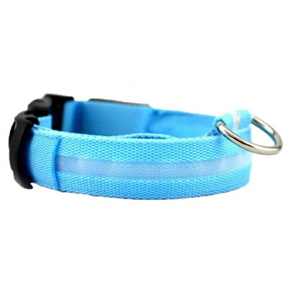 COLLARE REGOLABILE LUMINOSO A LED PER CANI E GATTI VARI COLORI E MISURE - 12