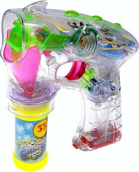 SPARA BOLLE DI SAPONE AUTOMATICO LUCE LED RAGGIO LUMINOSO SPARABOLE CON SUONI - 3