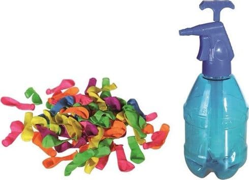 POMPA 2 LT PER GAVETTONE BOMBE D'ACQUA CON 250 PALLONCINI INCLUSI PARTY SPIAGGIA - 2