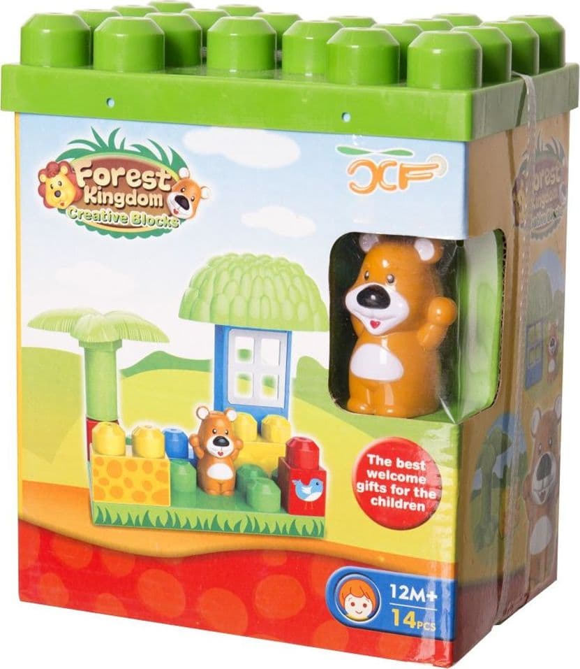 COSTRUZIONI PER BAMBINI ANIMALI DELLA FORESTA 14PZ CON PERSONAGGIO E ACCESSSORI - 3