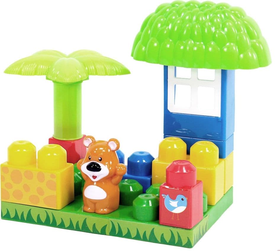 COSTRUZIONI PER BAMBINI ANIMALI DELLA FORESTA 14PZ CON PERSONAGGIO E ACCESSSORI - 4