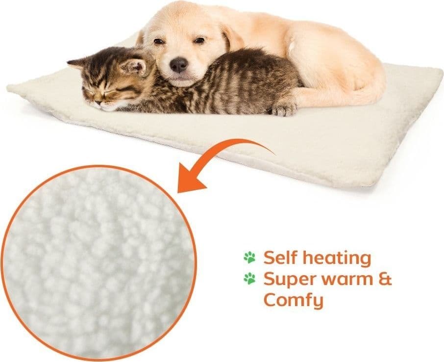 CUSCINO LETTO TAPPETO AUTO RISCALDAMENTO TERMICO SNOOZE PAD CANE GATTI SELF - 3