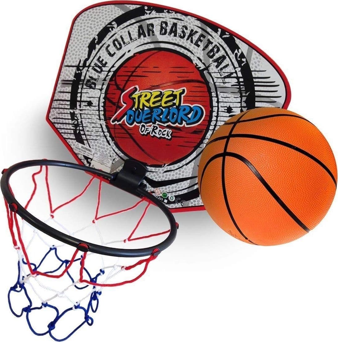 MINI TABELLONE CANESTRO 18CM + PALLA BASKET CON RETE PALLACANESTRO BAMBINI GIOCATTOLO