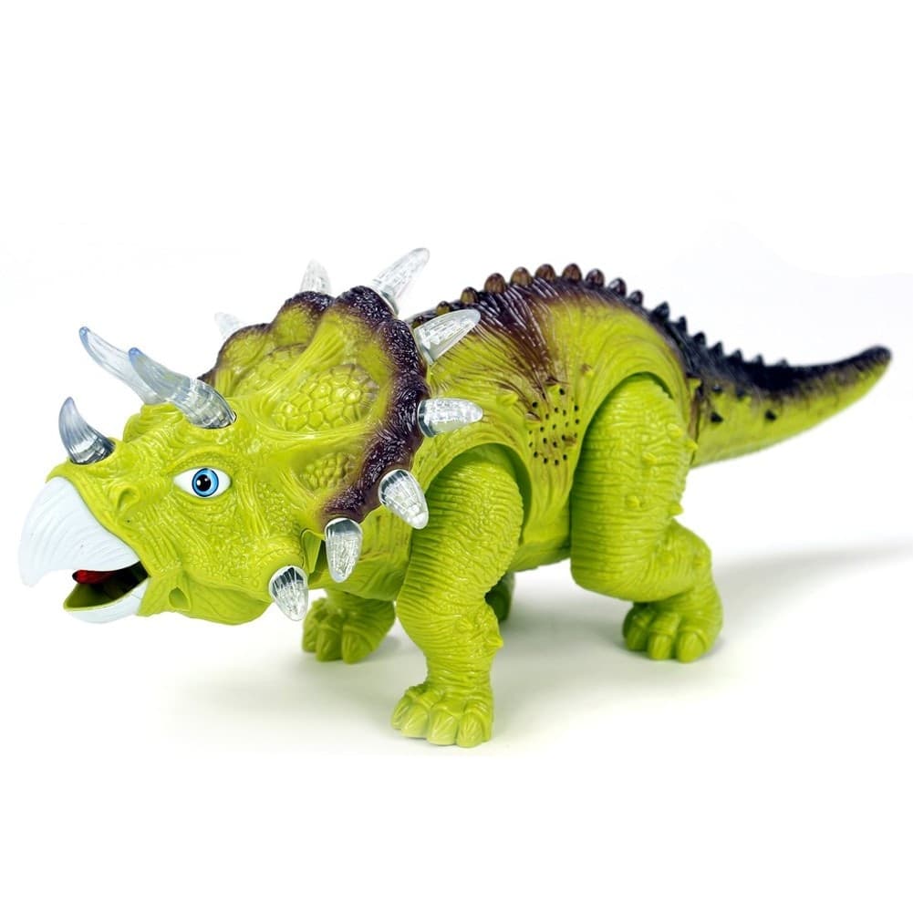 DINOSAURO TRICERATOPO CAMMINANTE CON LUCI SUONI E MOVIMENTI GIOCATTOLO BAMBINI - 3