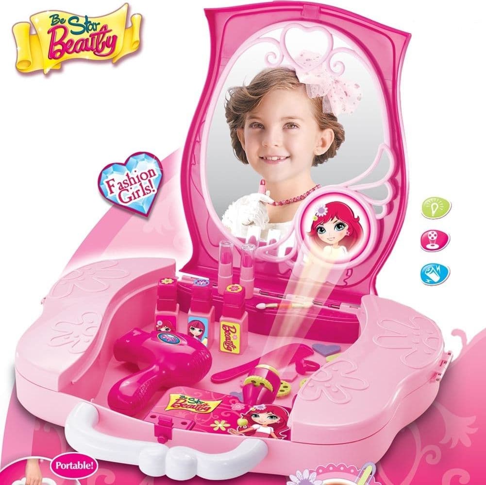 VALIGETTA PROIETTORE SPECCHIERA CENTRO BELLEZZA PER BAMBINE GIOCATTOLO PORTATILE - 4