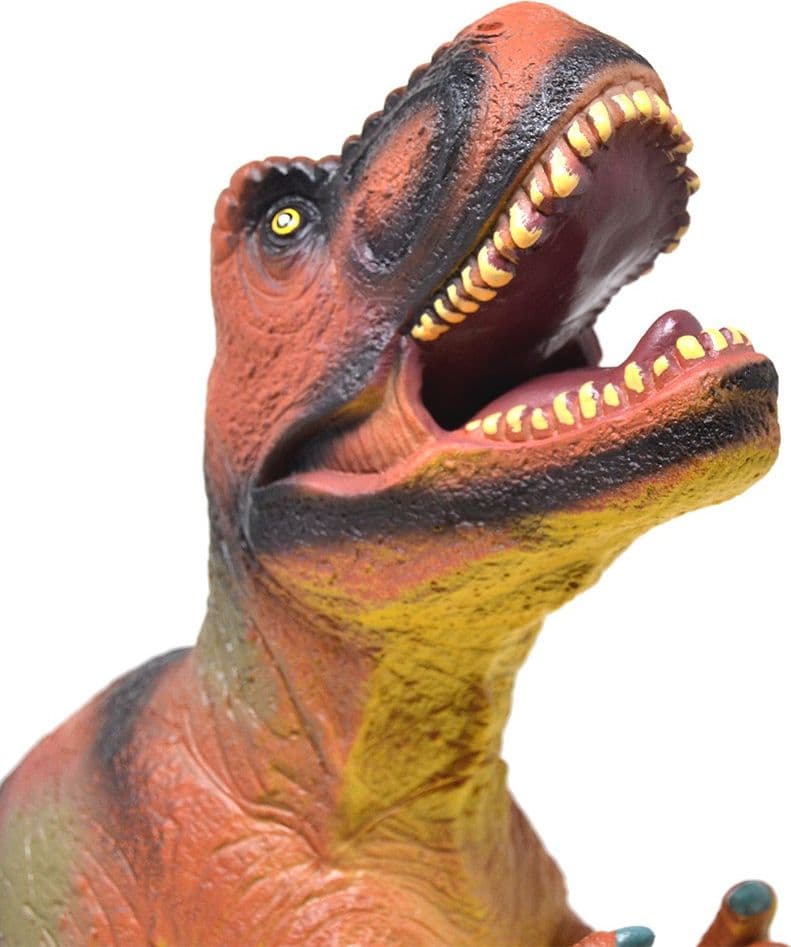 DINOSAURO T REX GIGANTE GRANDEZZA 47CM IN GOMMA DINOSAURI GIOCATTOLO BAMBINI - 3