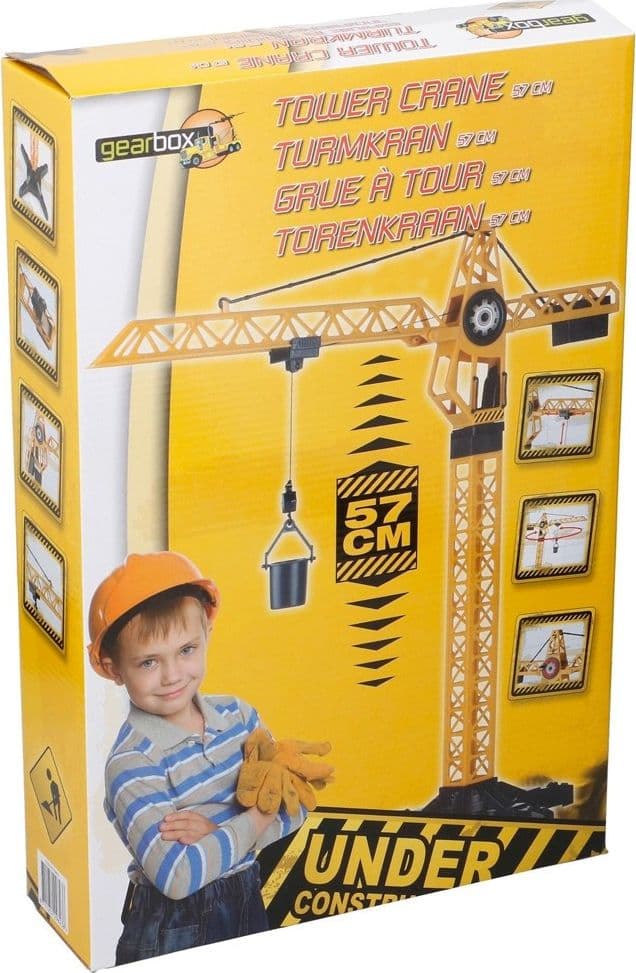 GRU CANTIERE GIOCATTOLO PER BAMBINI CON ROTAZIONE E SOLLEVAMENTO 57CM - 5