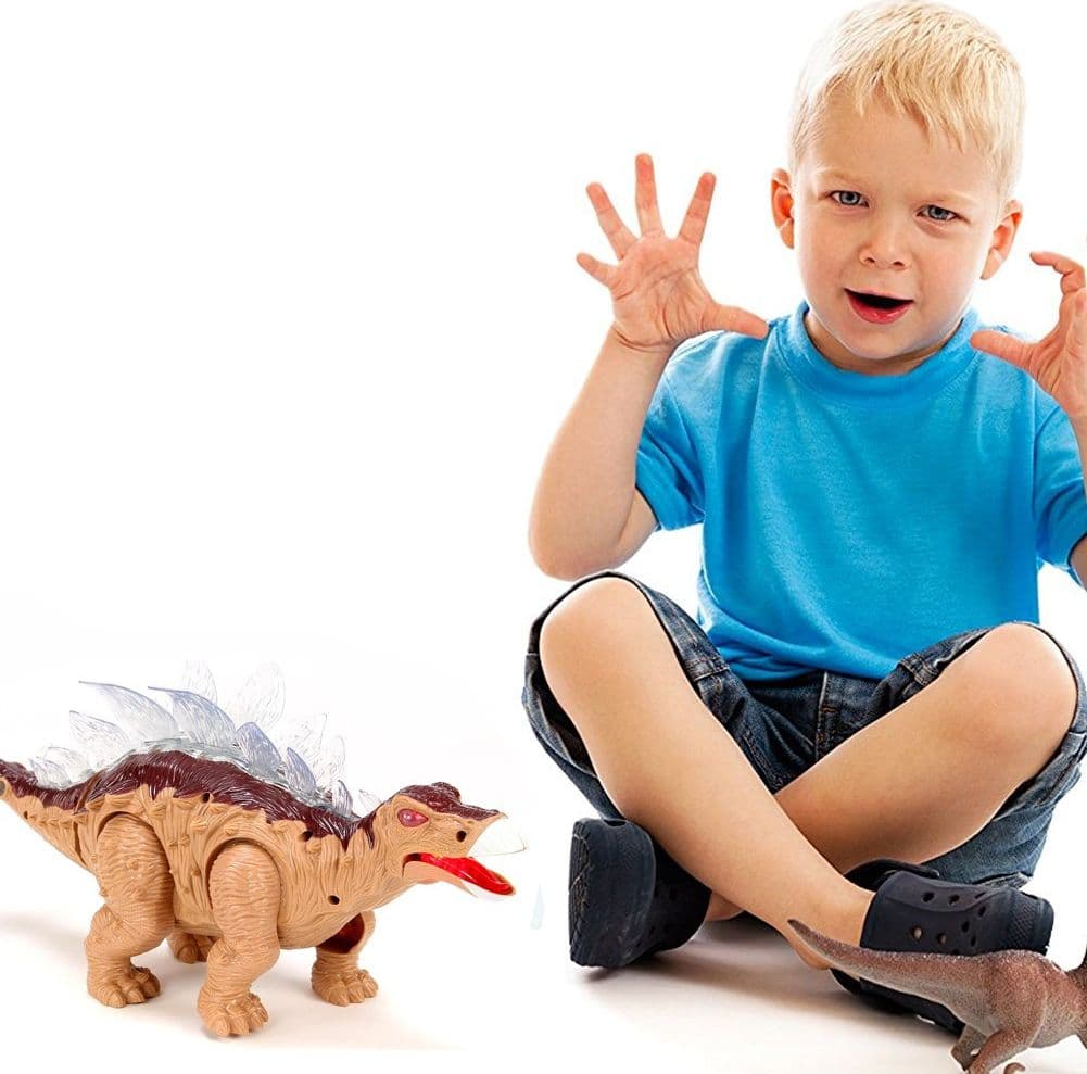 DINOSAURO STEGOSAURO CAMMINANTE CON LUCI SUONI E MOVIMENTI GIOCATTOLO BAMBINI - 2