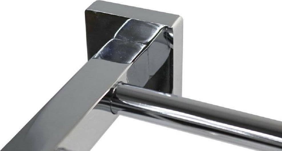 MENSOLA PORTASCIUGAMANI BAGNO MODERNO DOPPIO RIPIANO PORTA ASCIUGAMANI IN ACCIAIO - 2