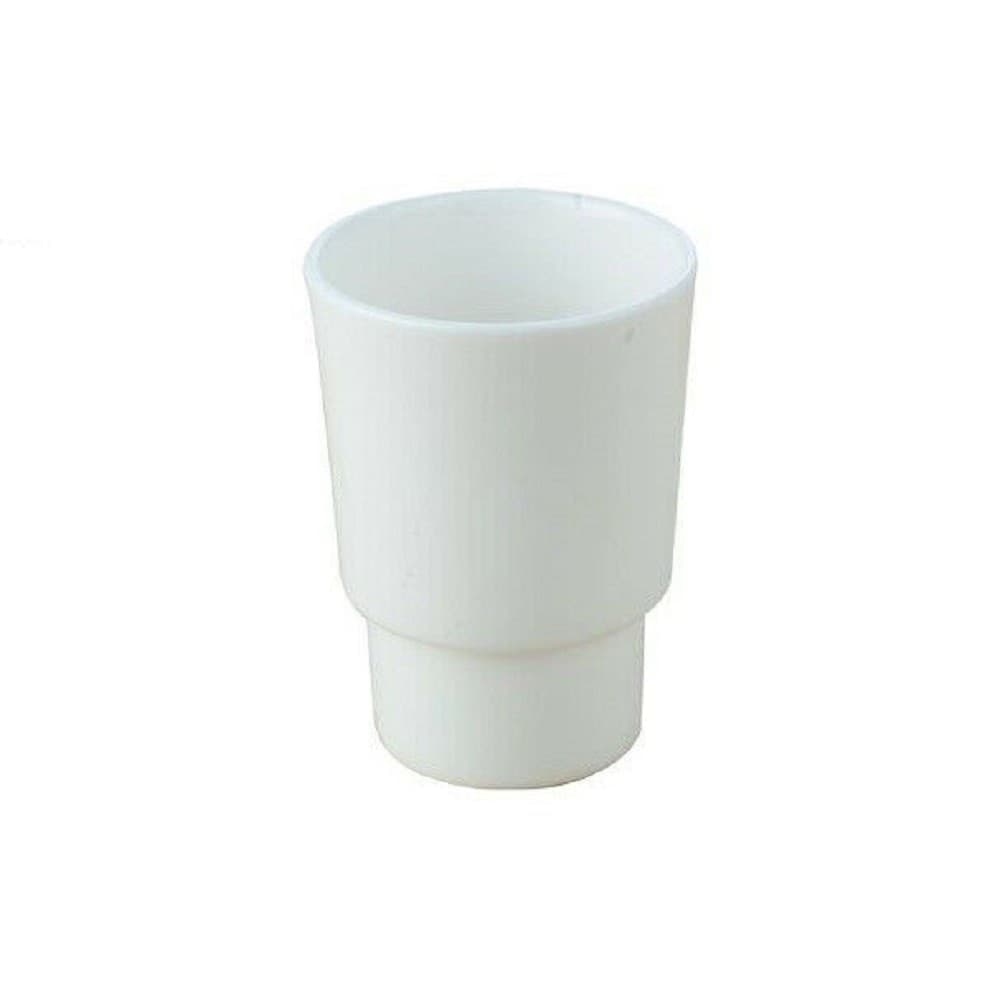 BICCHIERE RICAMBIO PORTA SPAZZOLINO IN CERAMICA BIANCA BAGNO ACCESSORI 59346 - 2
