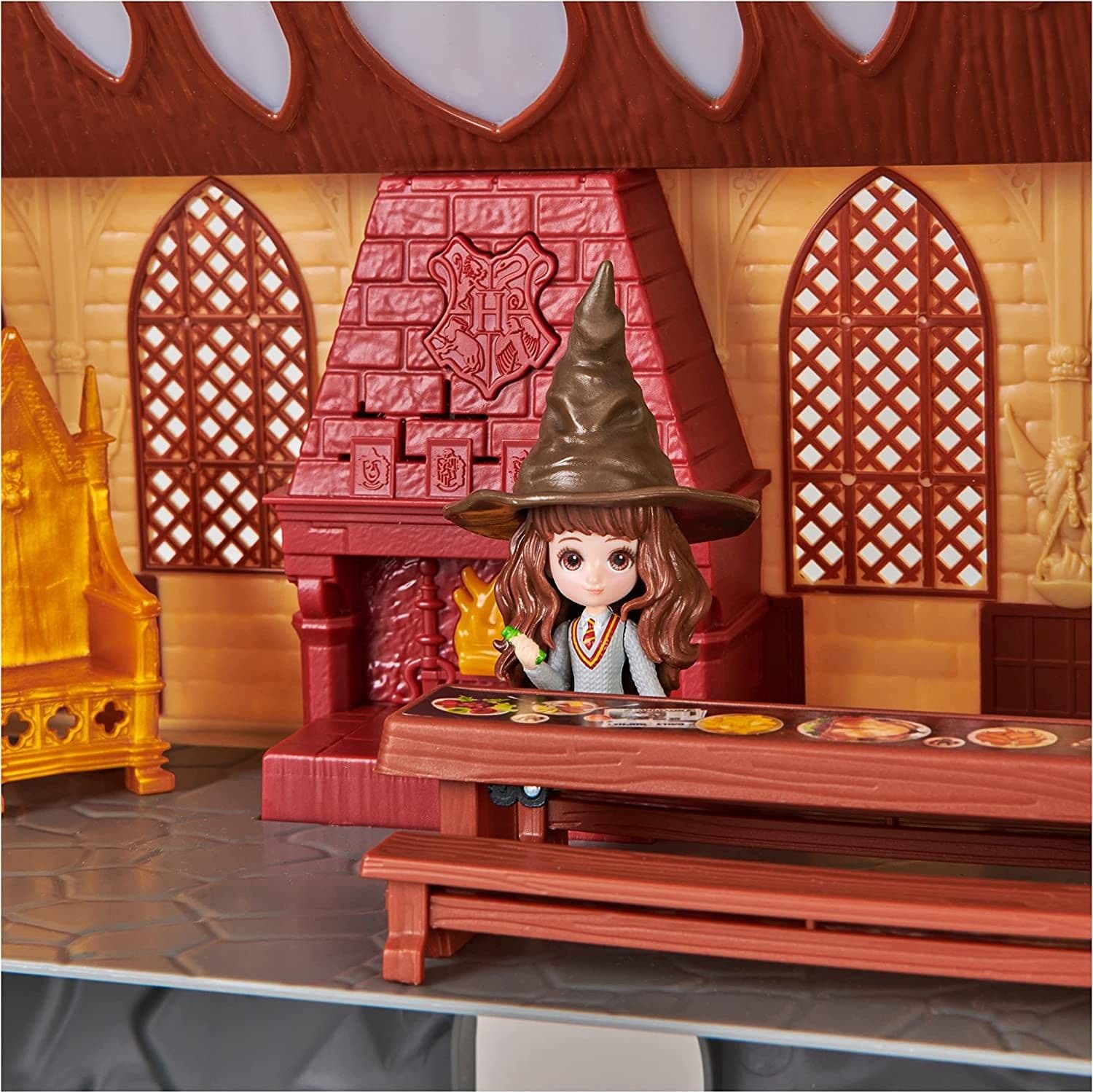 CASTELLO DI HOGWARTS HARRY POTTER CON 12 ACCESSORI LUCI E SUONI BAMBOLA HERMIONE - 7