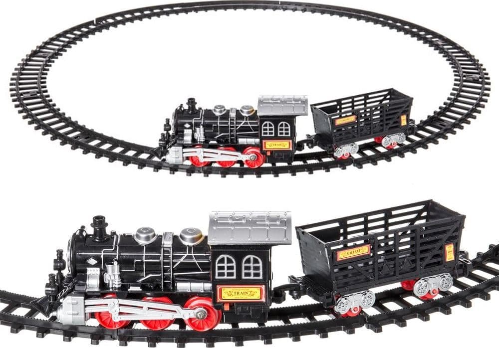 PISTA TRENO TRENINO PER BAMBINI 204CM CON BINARI LOCOMOTIVA VAGONE LUCI E SUONI - 3