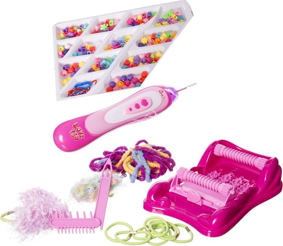 SET HAIR BEADER CREA CODINI E TRECCE GIOIELLO GIOCHI GIOCATTOLO PER BAMBINI - 2