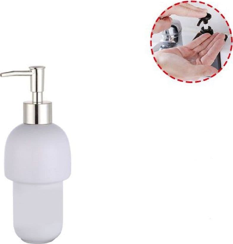 DISPENSER PORTA SAPONE LIQUIDO 59347 PER ATTACCO A MURO RICAMBIO ACCESSORI BAGNO - 3
