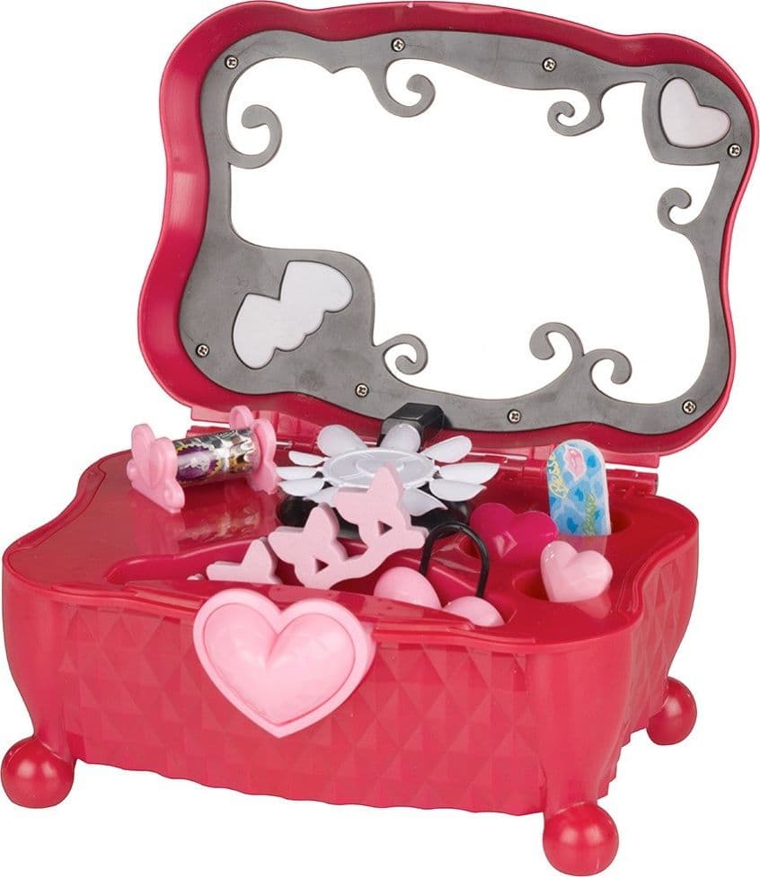 COFANETTO MANICURE SET ACCESSORI BELLEZZA APRIBILE VANITY KIT CON SPECCHIETTO