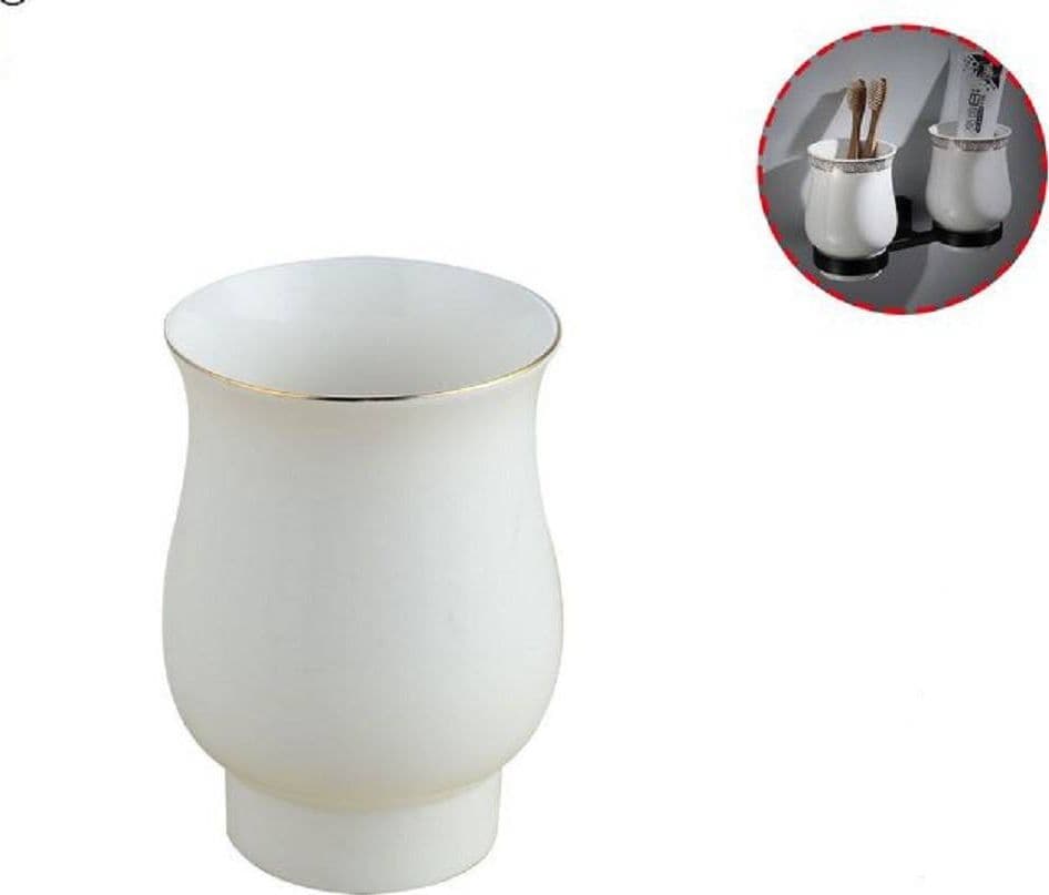 BICCHIERE DI RICAMBIO PORTASPAZZOLINI PER SUPPORTI A MURO ATTACCO STANDARD 59341 - 2