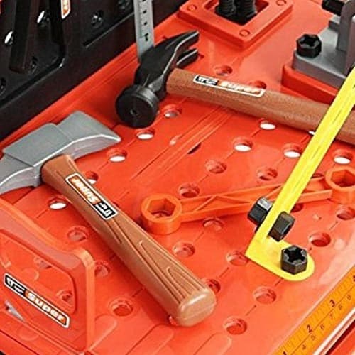 BANCO DA LAVORO PER BAMBINI 54 PEZZI ATTREZZI E ACCESSORI CON TRAPANO GIOCATTOLO - 4