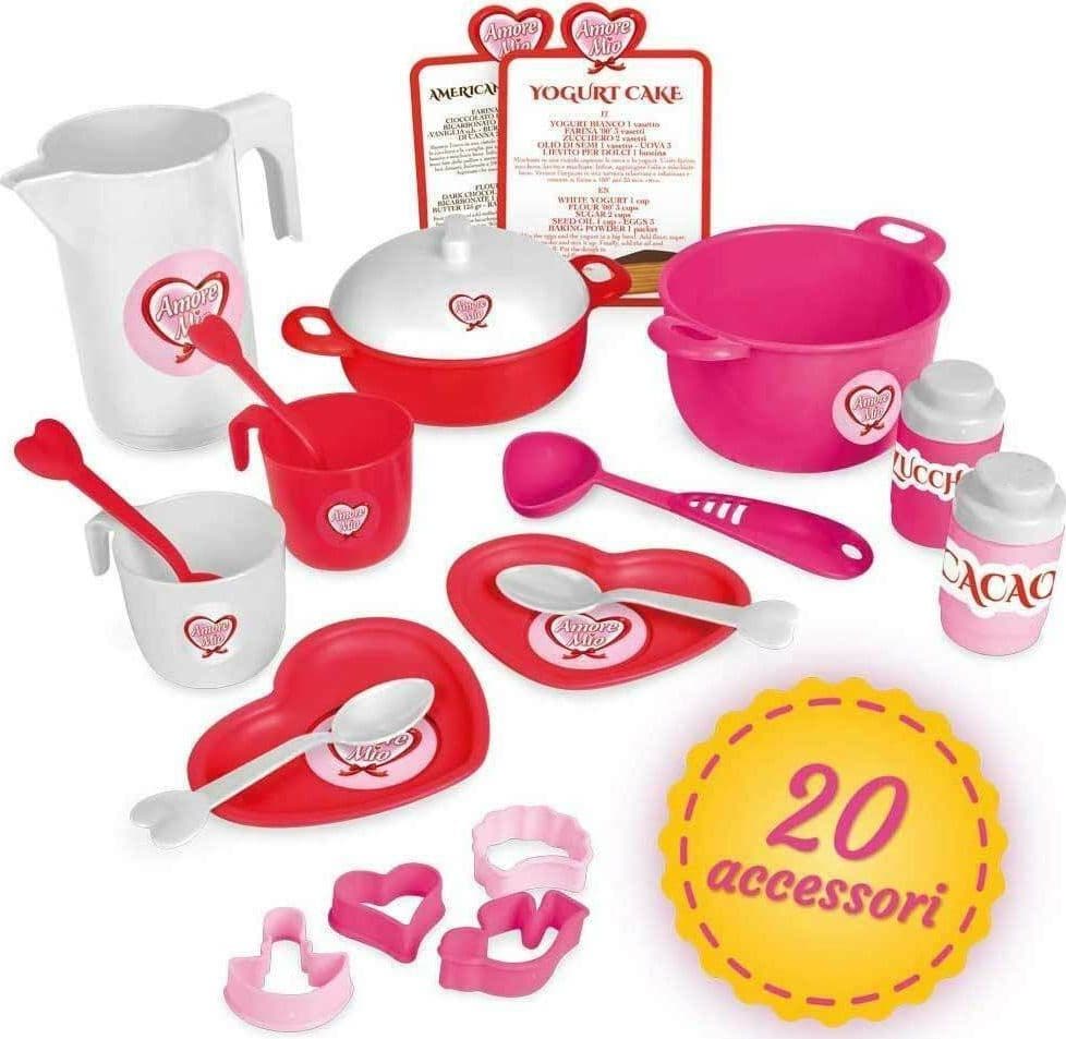 AMORE MIO CUCINA GIOCATTOLO PER BAMBINI 80CM CON ACCESSORI GIOCO E RICETTTE - 2