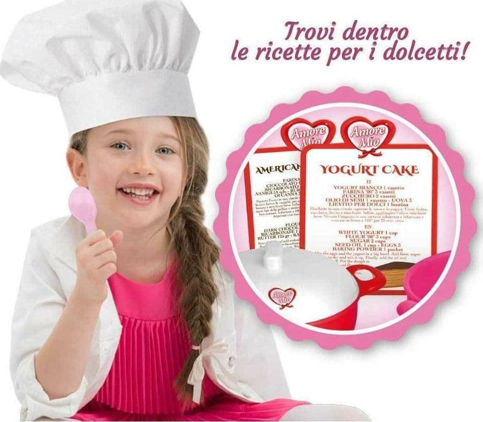 AMORE MIO CUCINA GIOCATTOLO PER BAMBINI 80CM CON ACCESSORI GIOCO E RICETTTE - 4