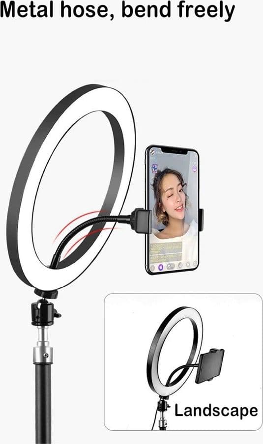 ANELLO LUCE LED FOTOGRAFIA MAKEUP VIDEO DIFFUSORE CIRCOLARE 10" 26CM DIMMERABILE - 4