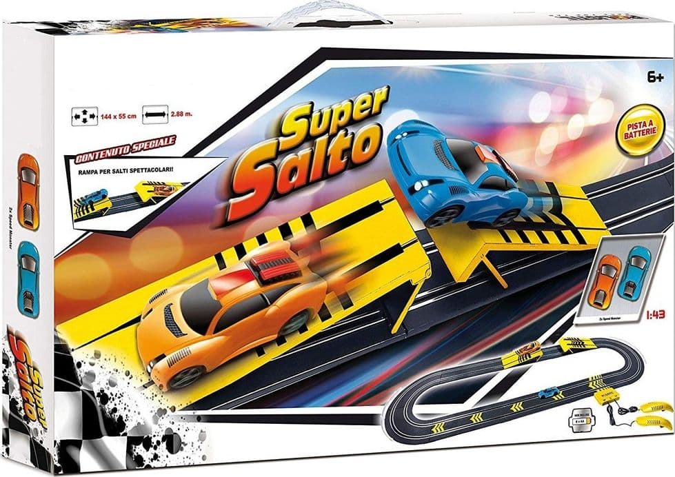PISTA MACCHININE SUPER SALTO CON 2 MACCHININE GIOCATTOLO BAMBINI - 3