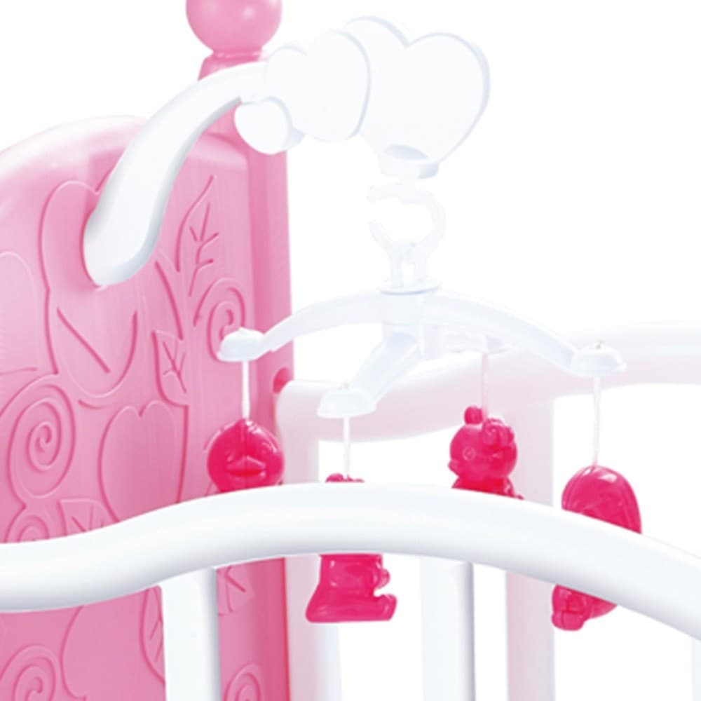 CULLA PER BAMBOLE LETTINO CULLETTA BAMBOLOTTO CON GIOSTRINA E ACCESSORI PAPPA - 2