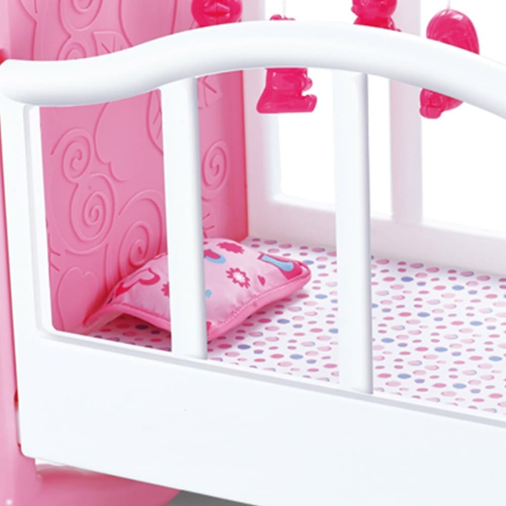 CULLA PER BAMBOLE LETTINO CULLETTA BAMBOLOTTO CON GIOSTRINA E ACCESSORI PAPPA - 5
