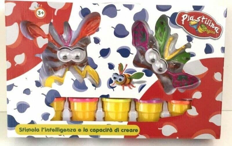 GIOCO PLASTILINA MAGICA CON ACCESSORI GIOCATTOLO DIVERTIMENTO BAMBINI - 1