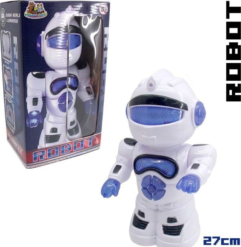 ROBOT 27CM CON LUCI SUONI E MOVIMENTO GIOCO GIOCATTOLO PER BAMBINI ANNI 90 RETRò - 2