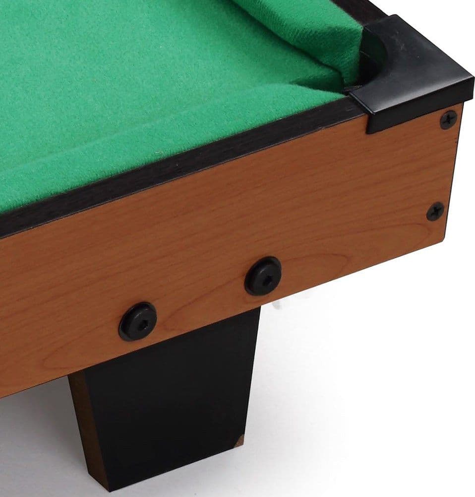 CARAMBOLA BILIARDO DA TAVOLO IN LEGNO CON PIEDI 15 PALLE E 2 STECCHE 65X37X15CM - 5