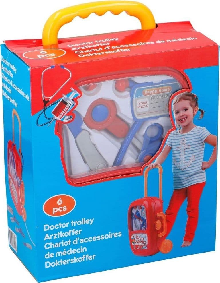 VALIGETTA TROLLEY DOTTORESSA GIOCATTOLO BAMBINI ACCESSORI FORBICI STETOSCOPIO - 3