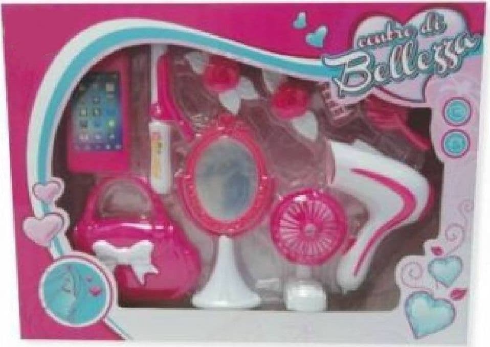 CENTRO DI BELLEZZA SET BEAUTY CON ACCESSORI GIOCATTOLO GIOCO BAMBINA