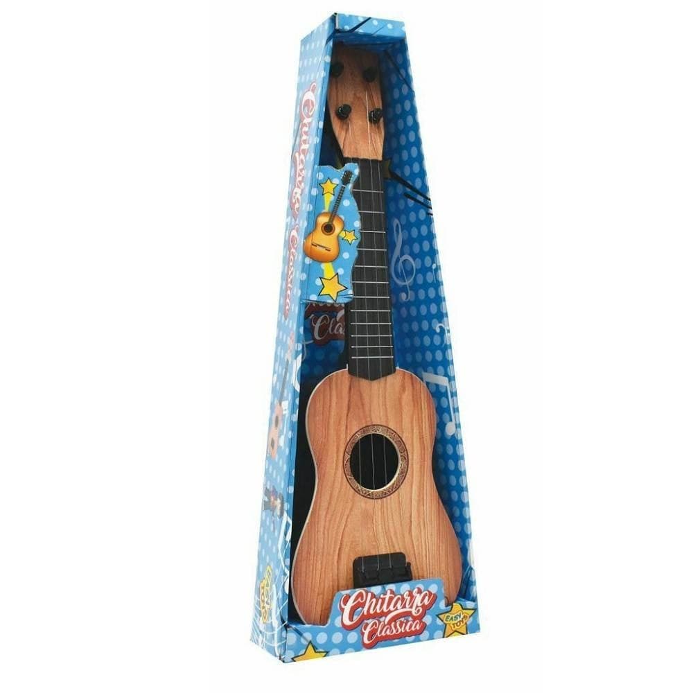 CHITARRA CLASSICA CON 4 CORDE STRUMENTO MUSICALE GIOCATTOLO GIOCO PER BAMBINI
