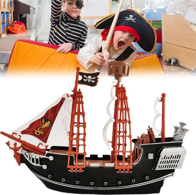 ISOLA DEI PIRATI VELIERO BARCA GALEONE PERSONAGGI GIOCATTOLO GIOCO BAMBINI - 2