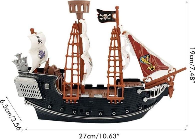 ISOLA DEI PIRATI VELIERO BARCA GALEONE PERSONAGGI GIOCATTOLO GIOCO BAMBINI - 3