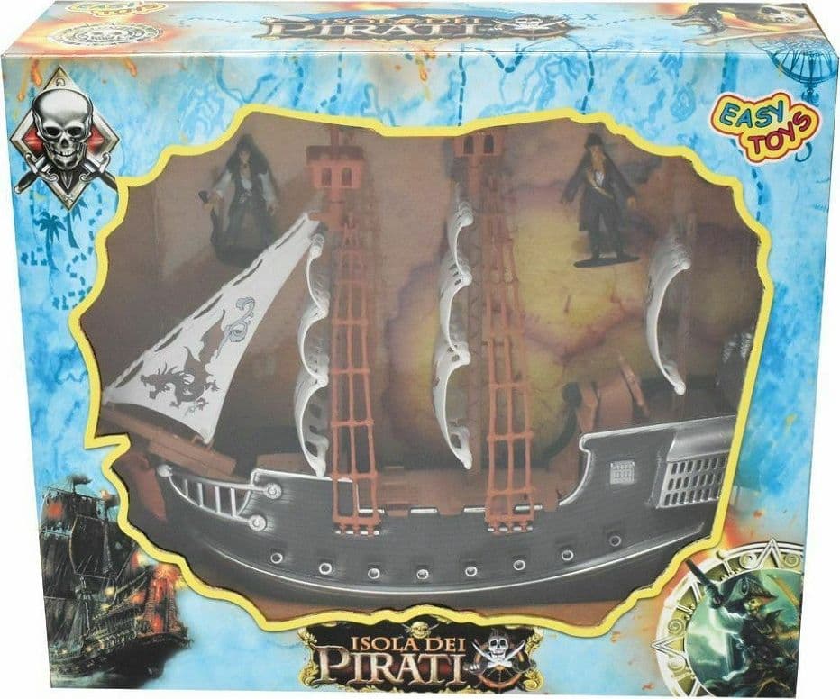 ISOLA DEI PIRATI VELIERO BARCA GALEONE PERSONAGGI GIOCATTOLO GIOCO BAMBINI - 4