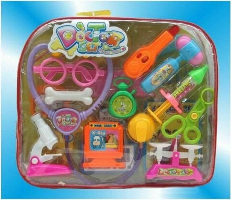 DOCTOR SET BORSA DOTTORE ACCESSORI STETOSCOPIO FORBICI GIOCATTOLO GIOCO BAMBINA